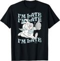 Authentic Alice Wonderland I M Late White Hoodie - Unique Graphic Unisex - T-Shirt, Sweatshirt, Hoodie