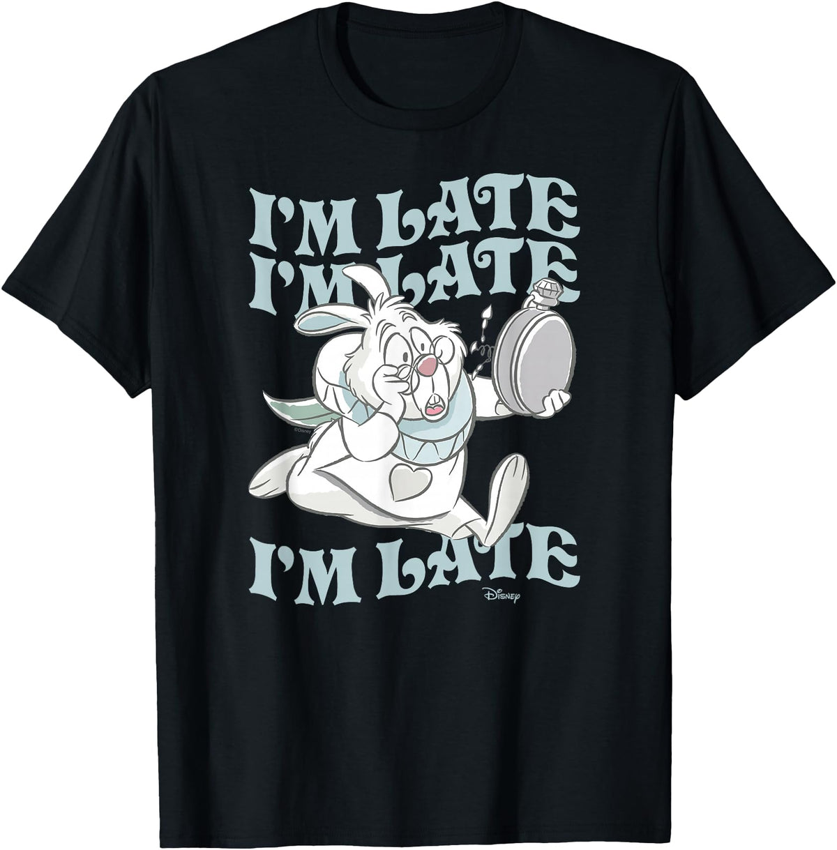 Authentic Alice Wonderland I M Late White Hoodie - Unique Graphic Unisex - T-Shirt, Sweatshirt, Hoodie