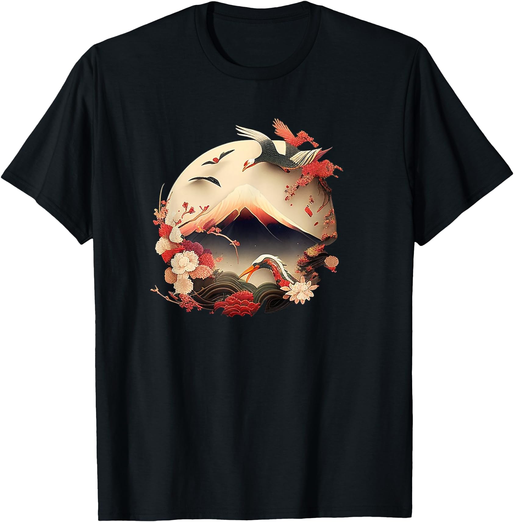 Original Japanese Crane Birds Rare Hoodie - Streetwear Style for Adults - T-Shirt, Sweatshirt, Hoodie