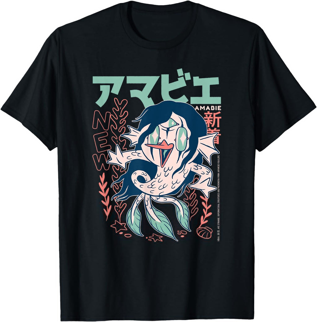 Amabie Yokai Japanese Anime Artist Hoodie - Unique Graphic Unisex - T-Shirt, Sweatshirt, Hoodie