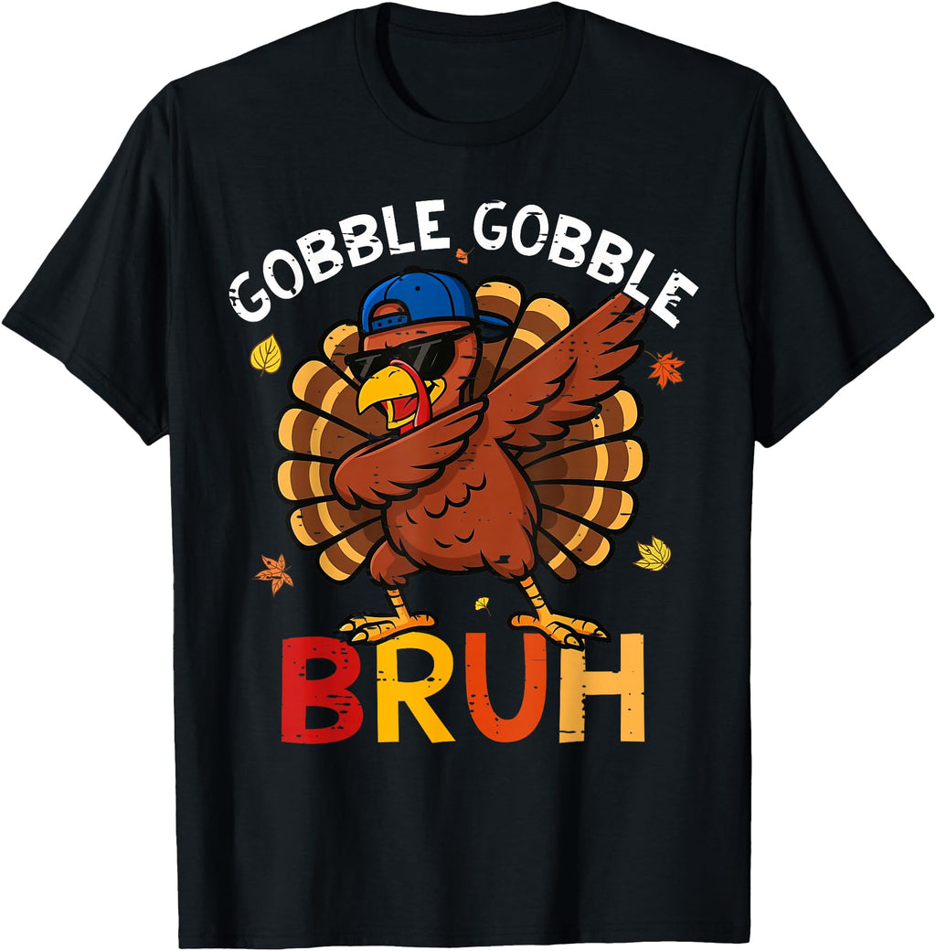 Bruh Thanksgiving Dabbing Turkey T-Shirt - Streetwear Style for Adults - T-Shirt, Sweatshirt, Hoodie
