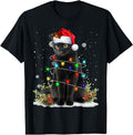 Handcrafted Black Cat Santa Hat Sweatshirt - Aesthetic Graphic for Adults - T-Shirt, Sweatshirt, Hoodie