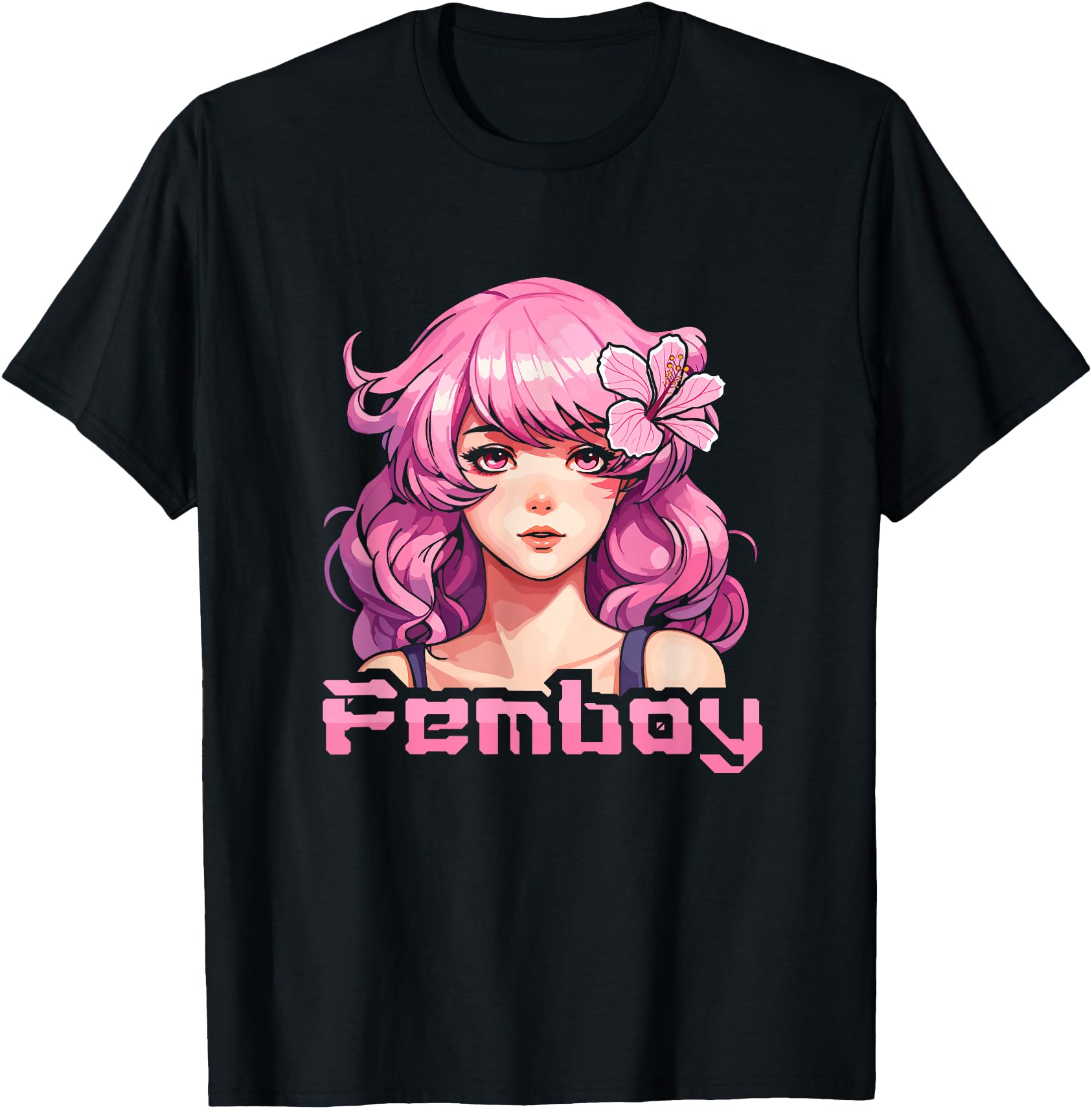 Original Femboy Anime Japanese T-Shirt - Aesthetic Graphic for Adults - T-Shirt, Sweatshirt, Hoodie