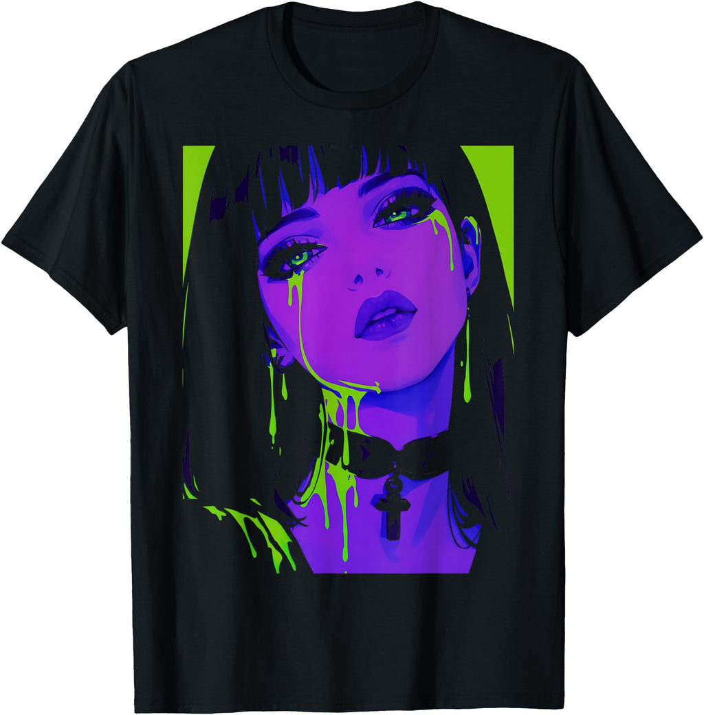 Cybergoth Cybercore Grunge Punk Goth Hoodie - Unique Graphic for Adults - T-Shirt, Sweatshirt, Hoodie