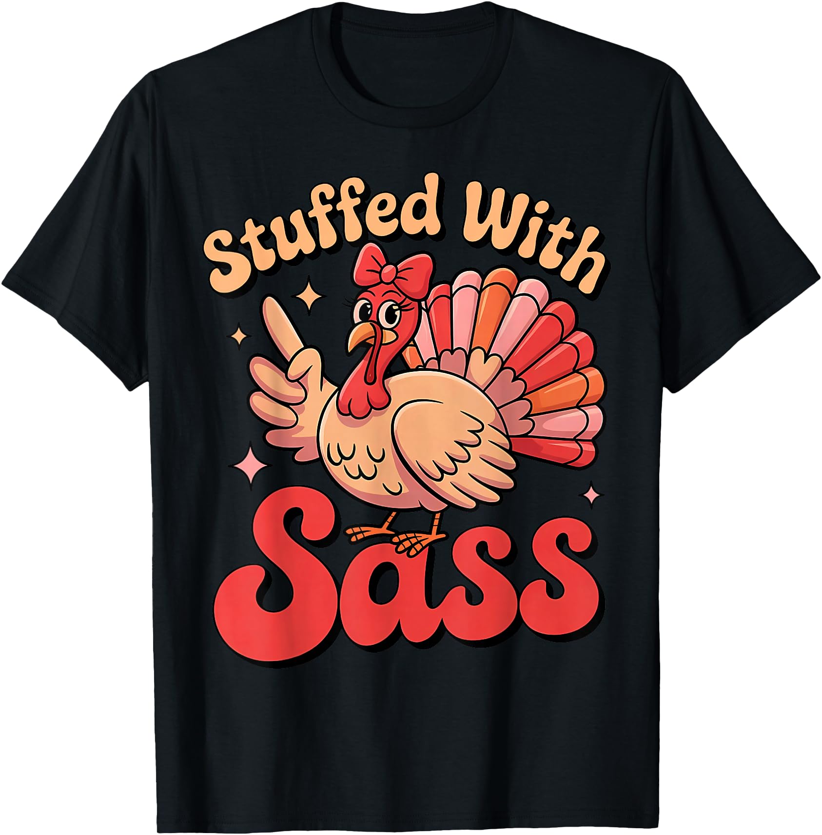 Original Stuffed Sass Turkey Coquette Sweatshirt - Minimalist Print Unisex - T-Shirt, Sweatshirt, Hoodie