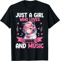 Just Who Loves Anime And Music T-Shirt - Streetwear Style for Adults - T-Shirt, Sweatshirt, Hoodie
