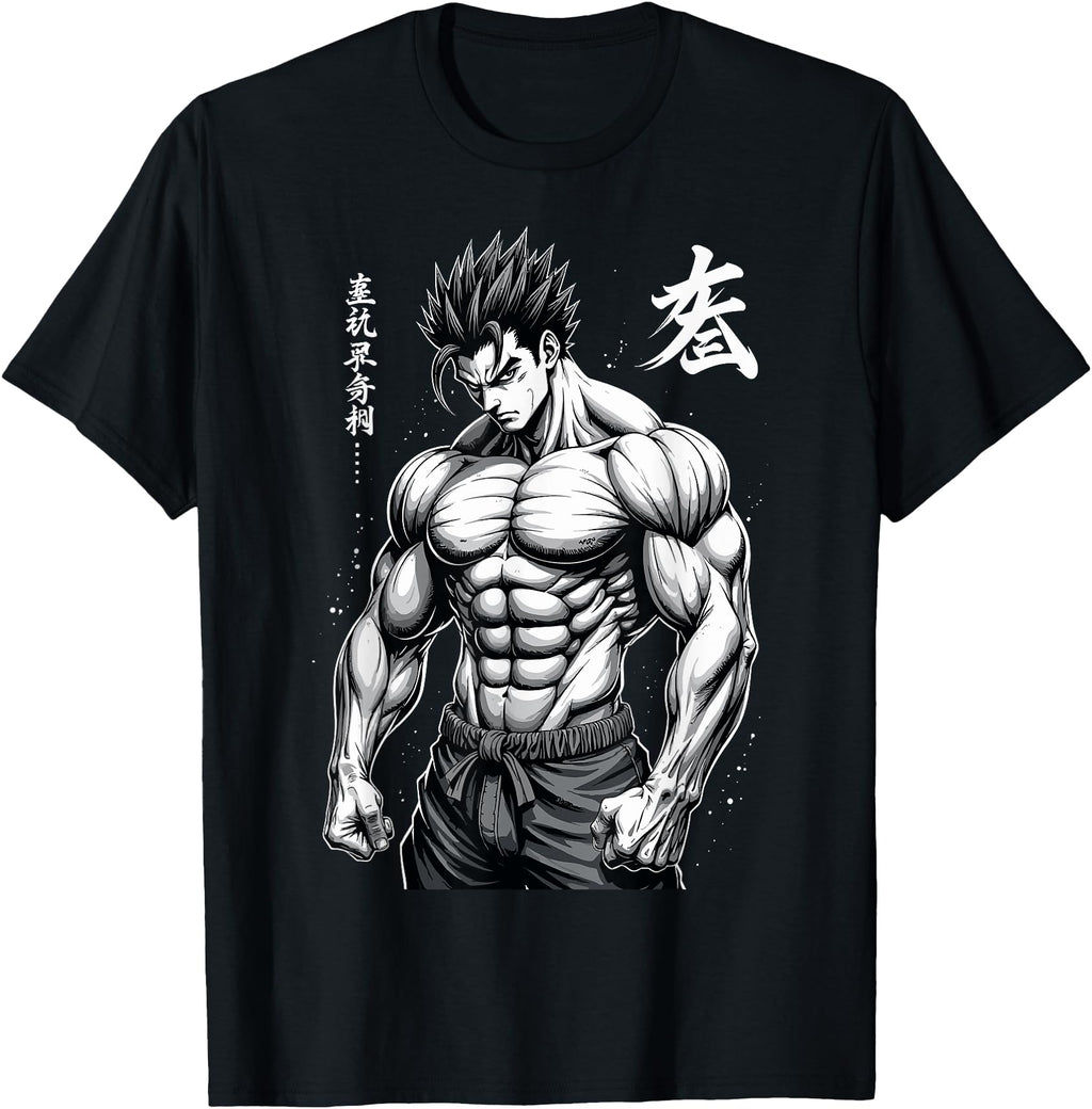 Powerlifter Japanese Anime Muscle Sweatshirt - Novelty Apparel for Adults - T-Shirt, Sweatshirt, Hoodie