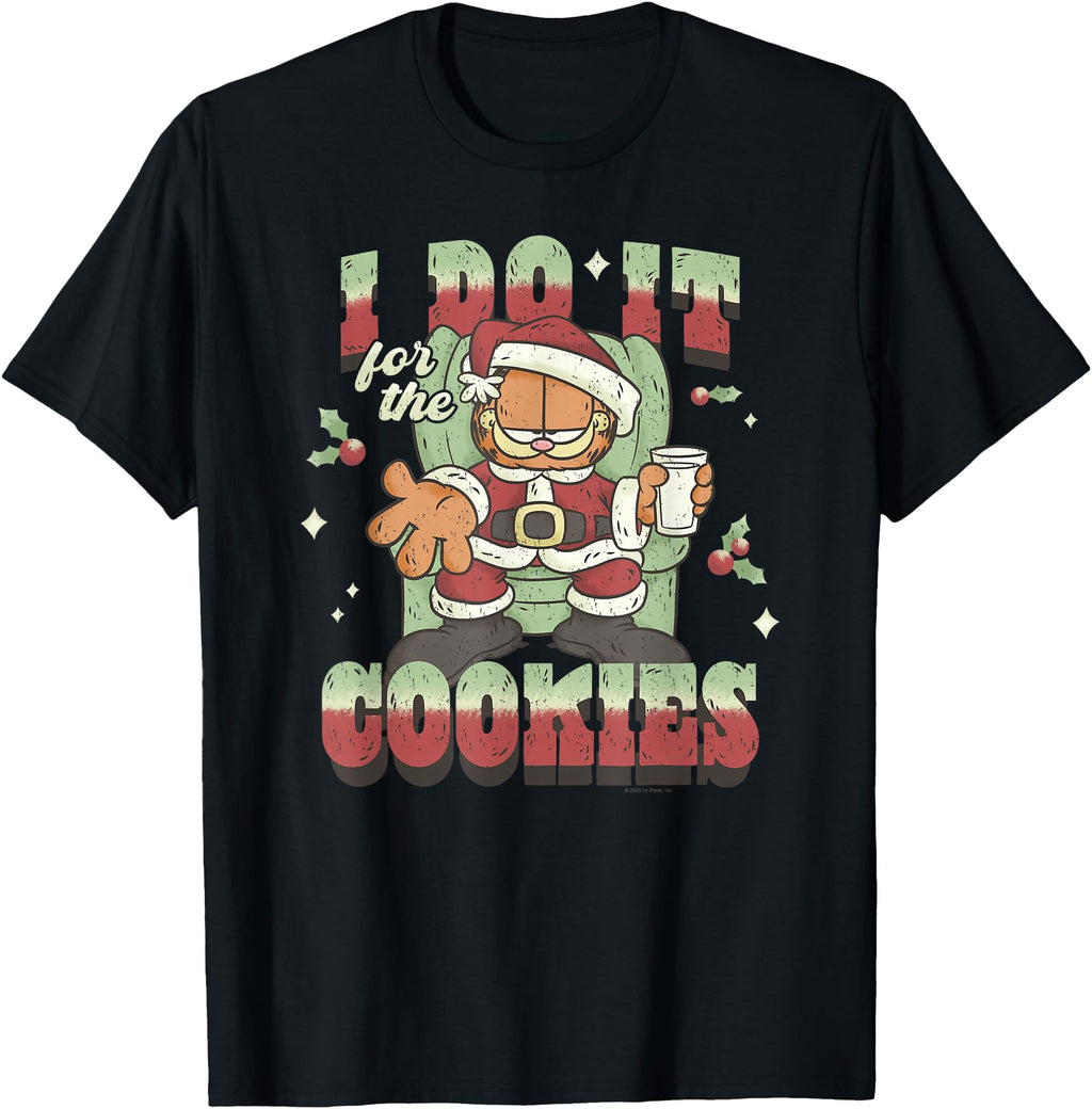 Garfield I Do It Cookies Holidays T-Shirt - Streetwear Style for Adults - T-Shirt, Sweatshirt, Hoodie