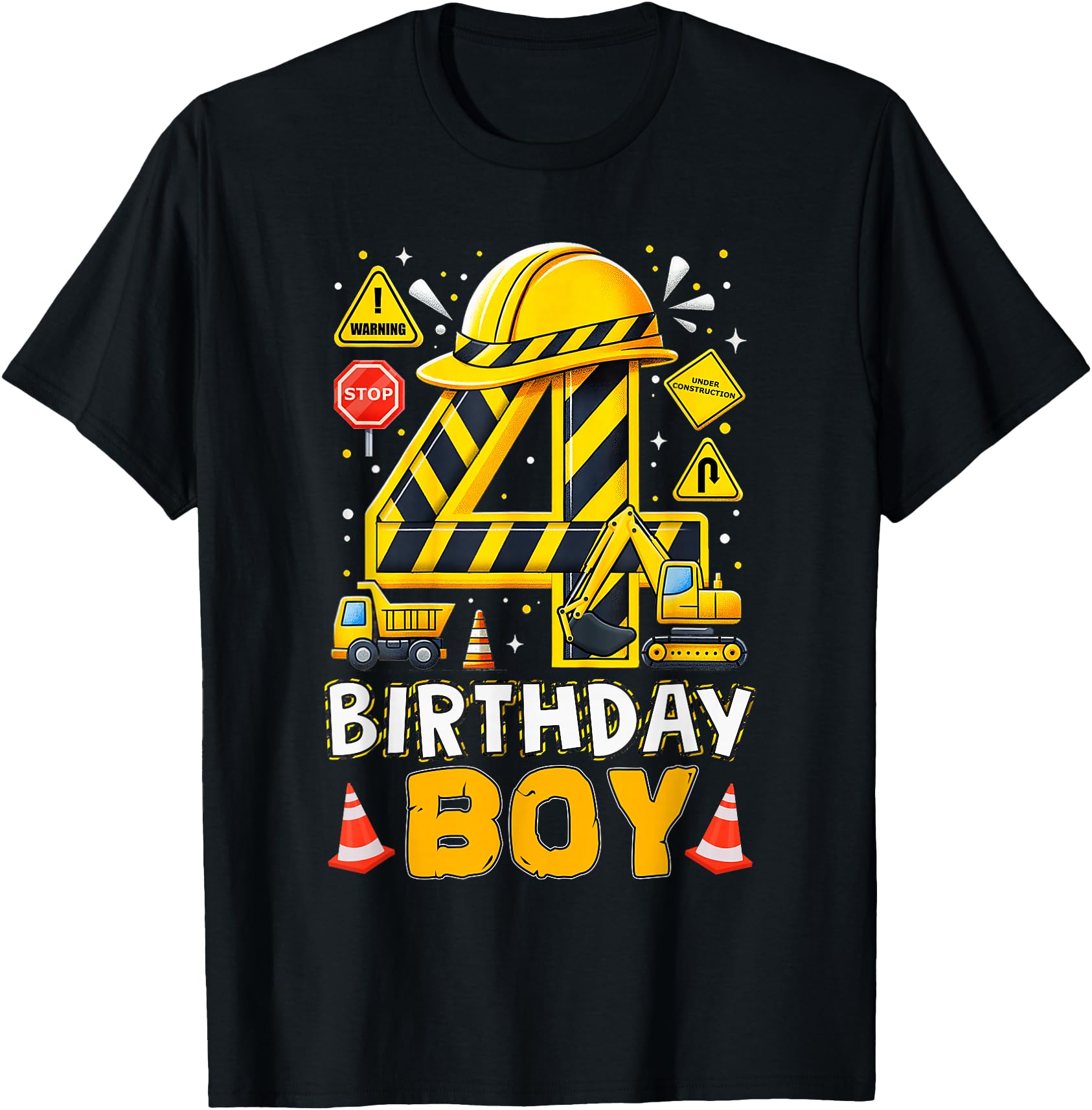 Construction 4 Year Old 4Th Sweatshirt - Aesthetic Graphic Men Women - T-Shirt, Sweatshirt, Hoodie