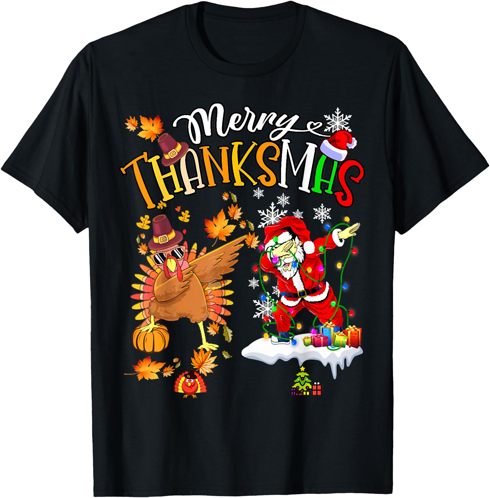 Authentic Merry Thanksmas Sweatshirt - Custom Art Print Men Women - T-Shirt, Sweatshirt, Hoodie