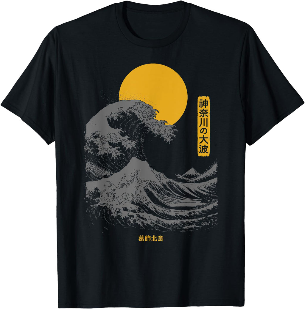 Great Wave Kanagawa Artwork Japanese T-Shirt - Trendy Graphic Unisex - T-Shirt, Sweatshirt, Hoodie