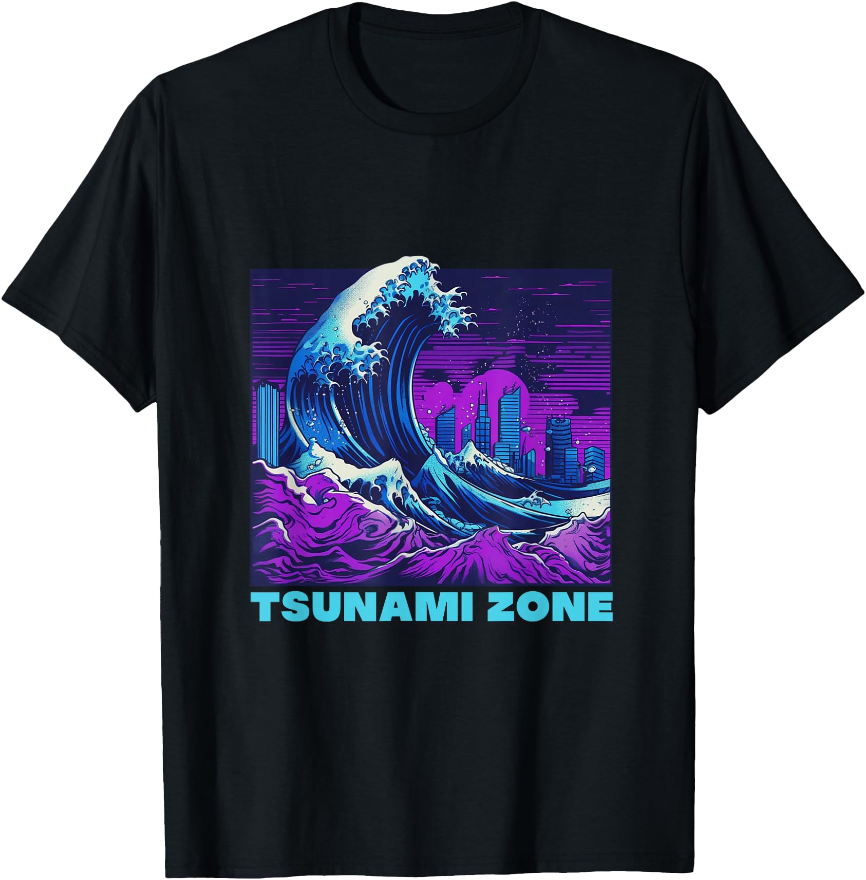 Great Wave Vaporwave Tsunami Zone T-Shirt - Streetwear Style Men Women - T-Shirt, Sweatshirt, Hoodie