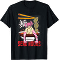 Send Noods Ramen Bowl Lewd Anime T-Shirt - Streetwear Style Men Women - T-Shirt, Sweatshirt, Hoodie