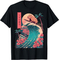 Exclusive Japanese Capybara Surfing Hoodie - Fun Novelty Design Men Women - T-Shirt, Sweatshirt, Hoodie