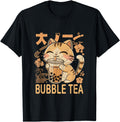 Original Japanese Cat Bubble Tea Boba Sweatshirt - Graphic Print for Adults - T-Shirt, Sweatshirt, Hoodie