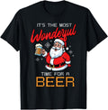 Handcrafted Most Wonderful Time Santa T-Shirt - Graphic Print for Adults - T-Shirt, Sweatshirt, Hoodie