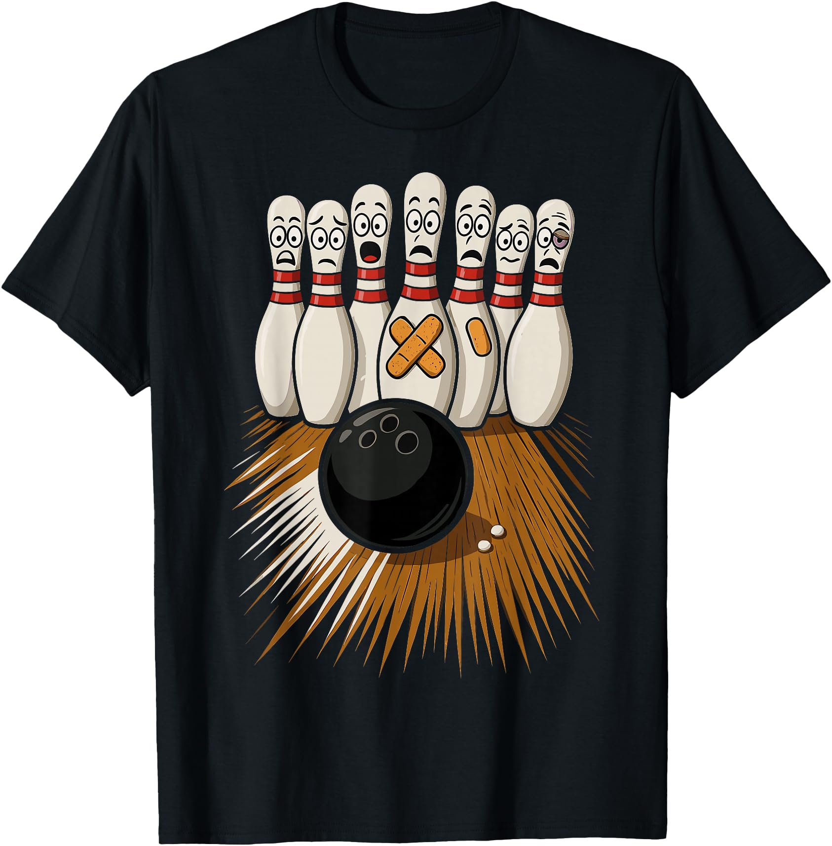 Bowling Scared Bowling Pins Bowler Rare Hoodie - Trendy Graphic Unisex - T-Shirt, Sweatshirt, Hoodie
