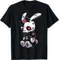 Exclusive Kawaii Rabbit Goth Bunny E Sweatshirt - Minimalist Print Unisex - T-Shirt, Sweatshirt, Hoodie