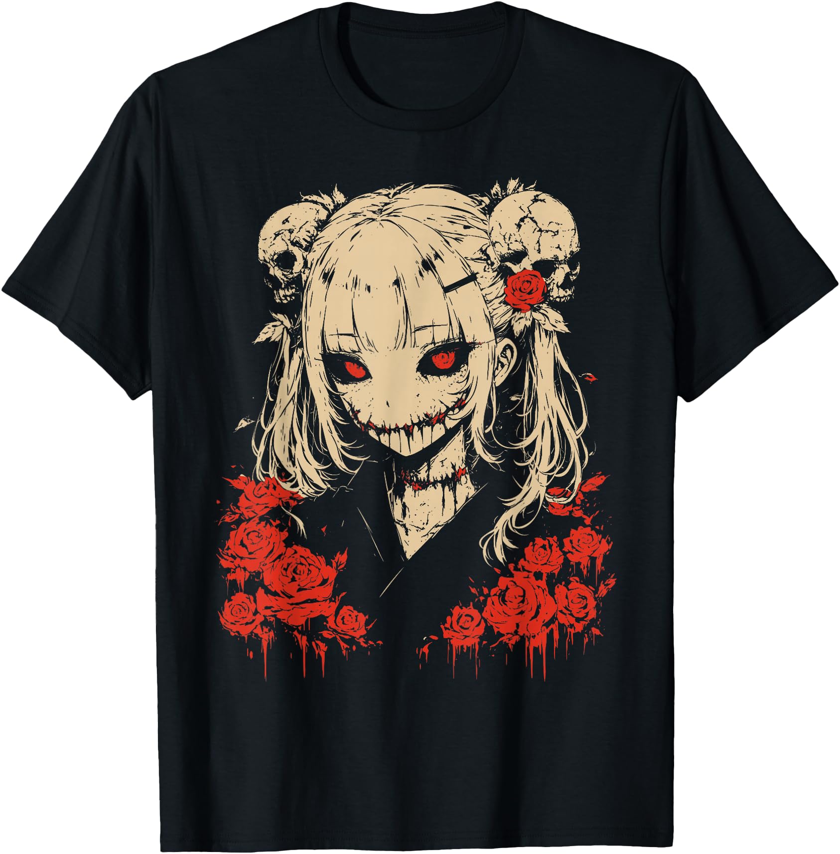 Horror Anime Manga Japan Japanese Creepy Hoodie - Graphic Print for Adults - T-Shirt, Sweatshirt, Hoodie