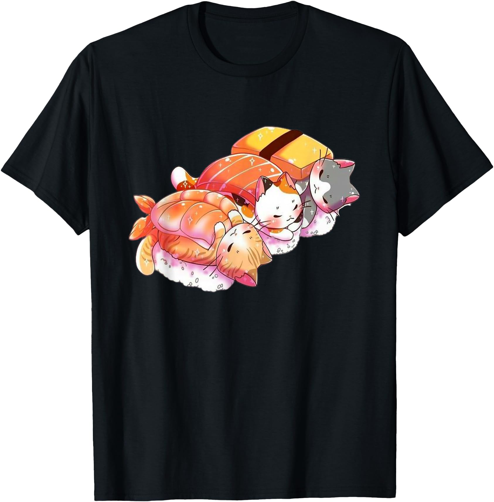 Exclusive Kawaii Cats Sushi Otaku T-Shirt - Fun Novelty Design Unisex - T-Shirt, Sweatshirt, Hoodie