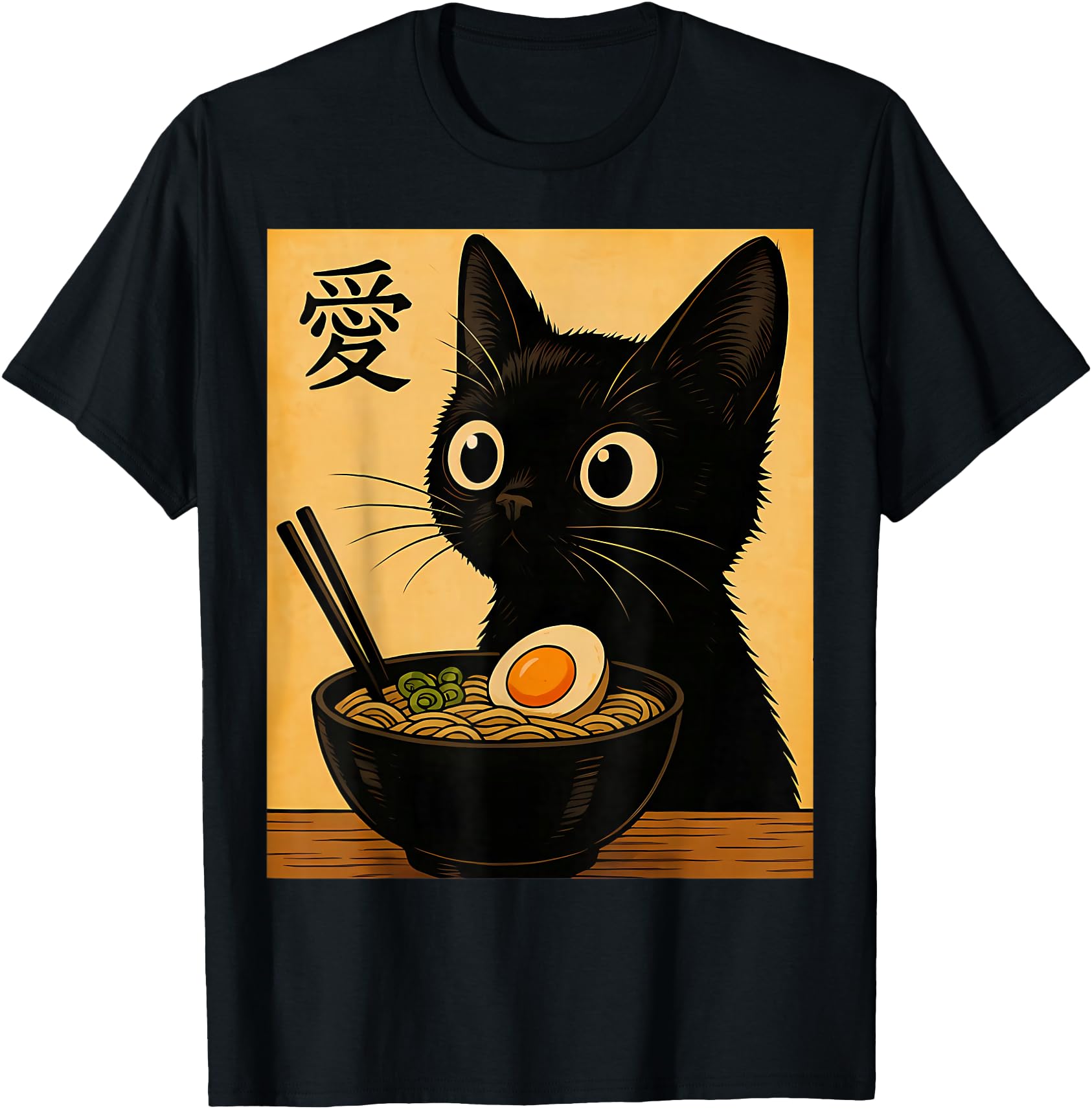 Original Anime Cat Ramen Sweatshirt - Aesthetic Graphic for Adults - T-Shirt, Sweatshirt, Hoodie