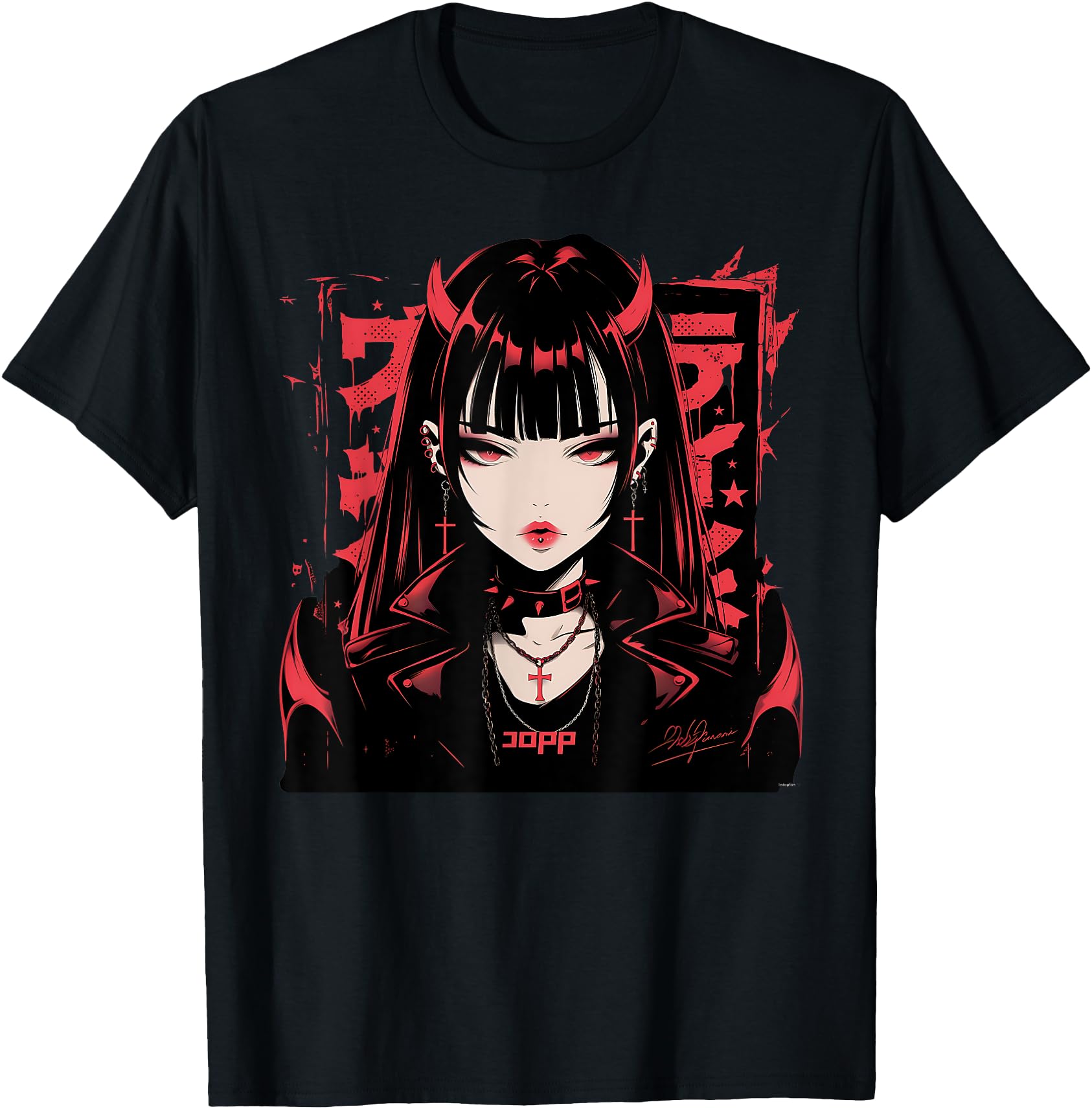 Exclusive Goth Grunge Demon Anime T-Shirt - Fun Novelty Design Unisex - T-Shirt, Sweatshirt, Hoodie