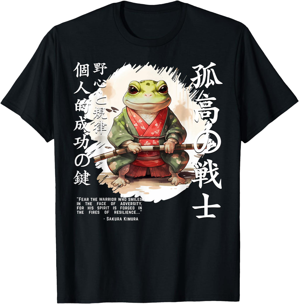 Samurai Frog Warrior Japanese Ninja Sweatshirt - Fun Novelty Design Unisex - T-Shirt, Sweatshirt, Hoodie