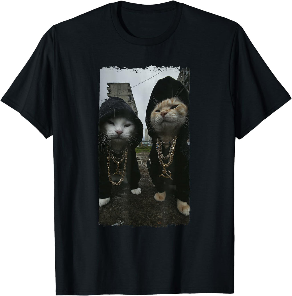 Exclusive Gangster Cats Streetwear T-Shirt - Streetwear Style for Adults - T-Shirt, Sweatshirt, Hoodie