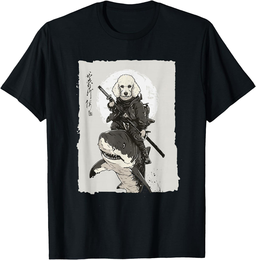Original Samurai Poodle Dog Mens Artist Hoodie - Trendy Graphic Unisex - T-Shirt, Sweatshirt, Hoodie