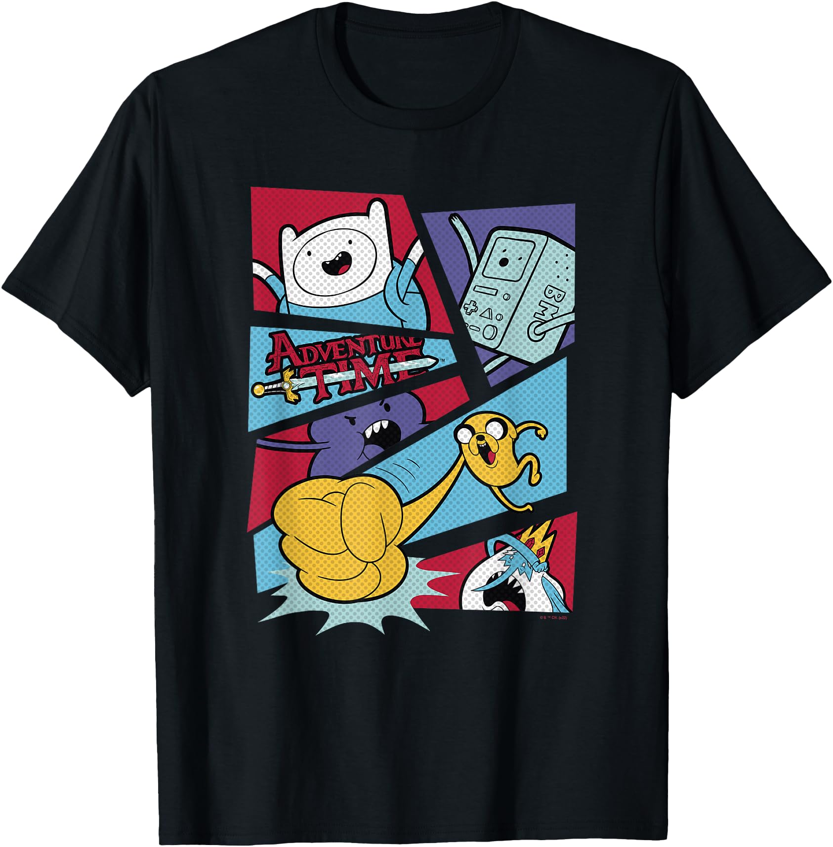 Adventure Time Group Shot Action Comic Hoodie - Graphic Print Men Women - T-Shirt, Sweatshirt, Hoodie