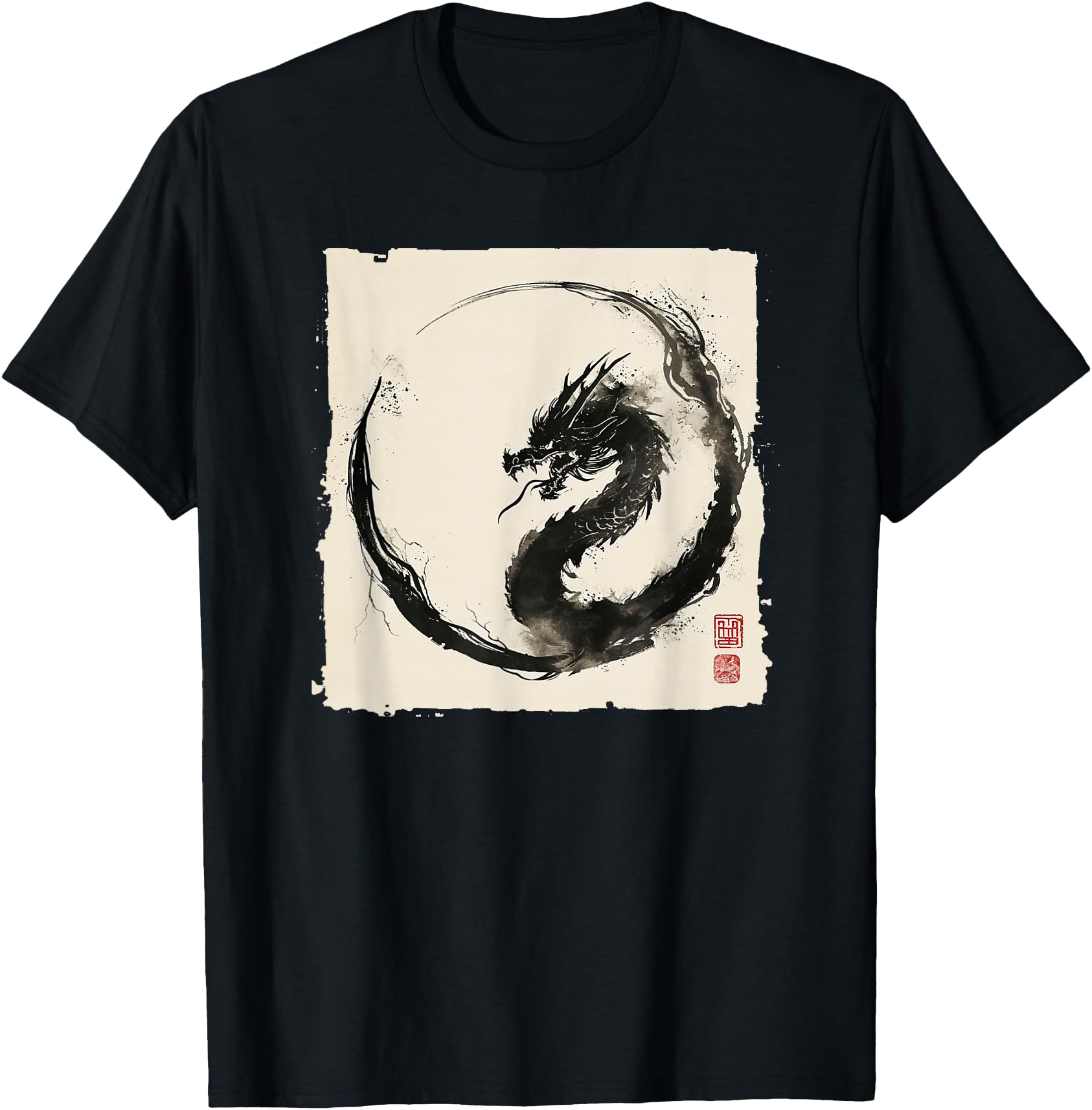 Authentic Eastern Dragon Majesty Ink Art T-Shirt - Unique Graphic Unisex - T-Shirt, Sweatshirt, Hoodie