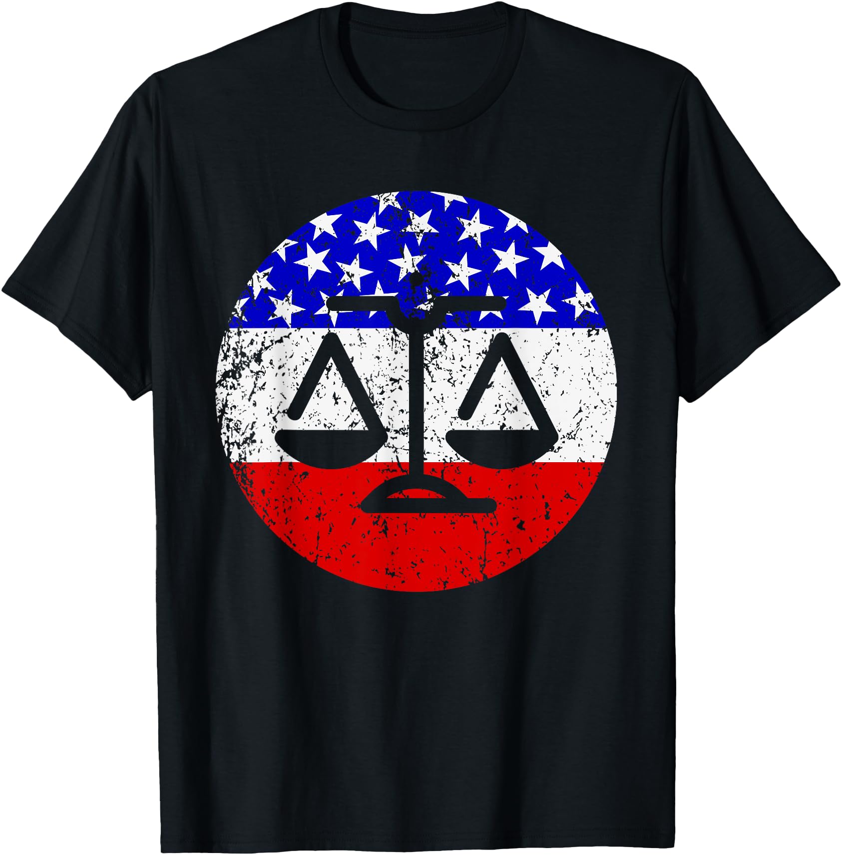 American Flag Lawyer Judge Scale T-Shirt - Graphic Print for Adults - T-Shirt, Sweatshirt, Hoodie