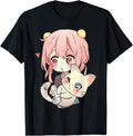 Handcrafted Anime And Cats Teen T-Shirt - Casual Everyday Wear for Adults - T-Shirt, Sweatshirt, Hoodie