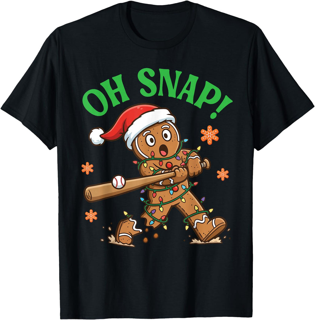 Gingerbread Baseball Cookie Oh Snap Sweatshirt - Streetwear Style Unisex - T-Shirt, Sweatshirt, Hoodie