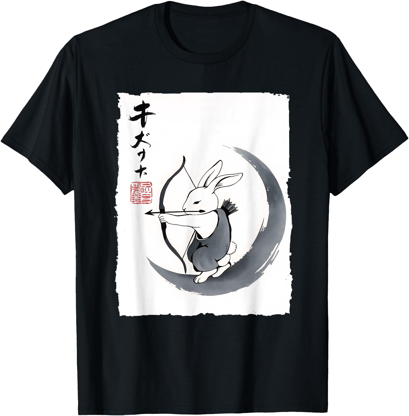 Original Moon Archer Rabbit Japanese Art T-Shirt - Aesthetic Graphic Unisex - T-Shirt, Sweatshirt, Hoodie