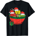 Authentic Santa Ramen Cats Anime Rare T-Shirt - Minimalist Print for Adults - T-Shirt, Sweatshirt, Hoodie