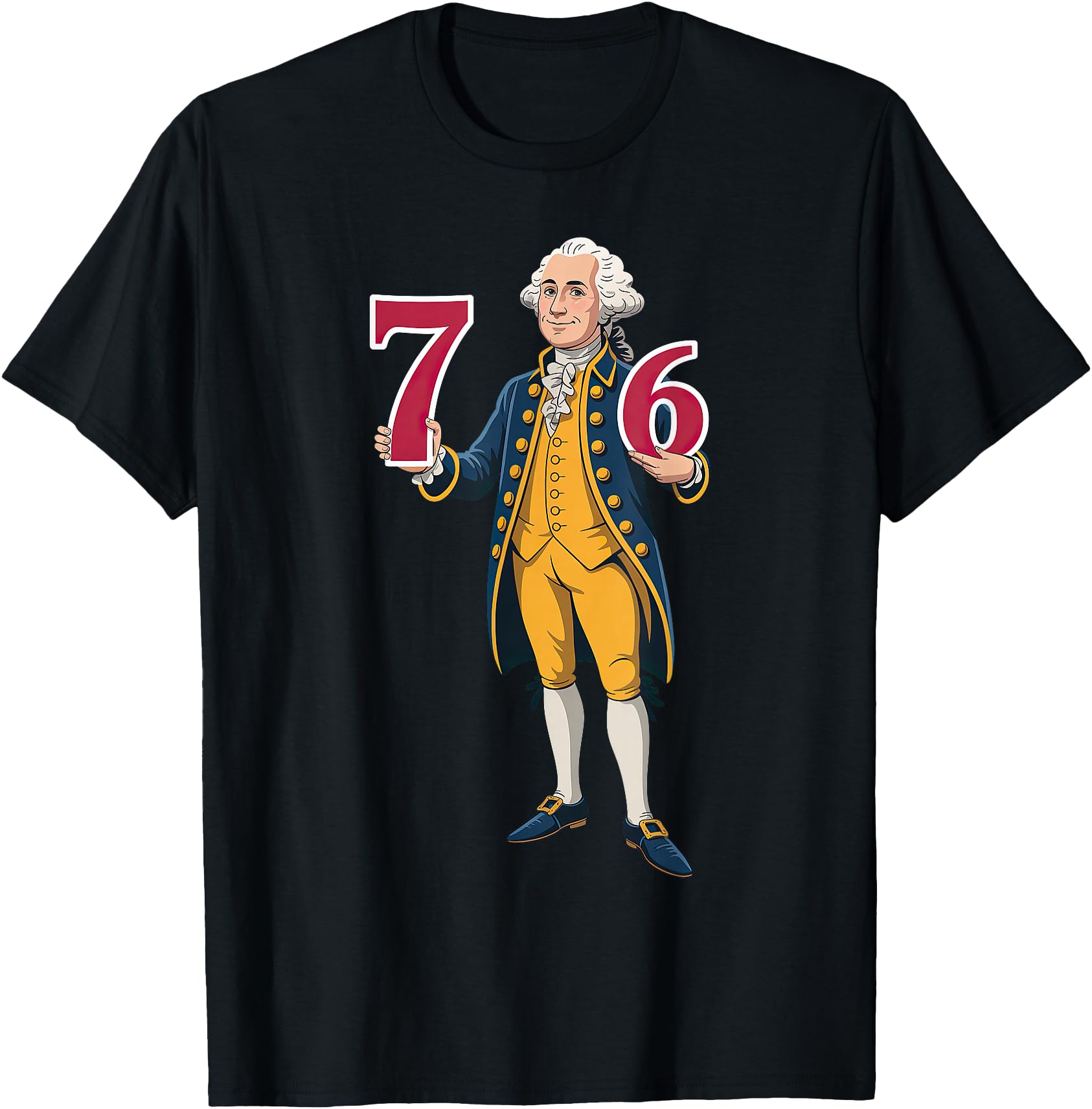 Handcrafted 6 7 7 6 George Washington Six T-Shirt - Novelty Apparel Unisex - T-Shirt, Sweatshirt, Hoodie