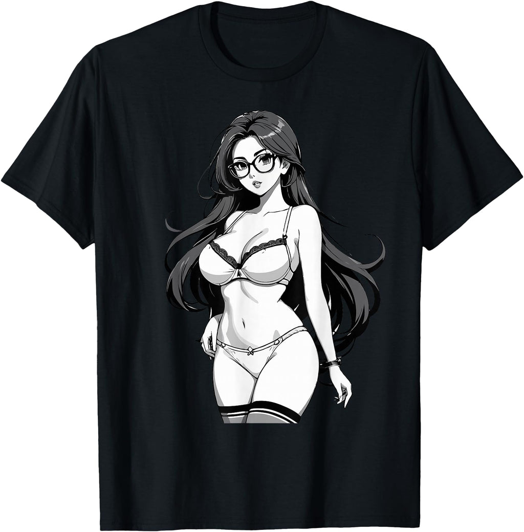 Exclusive Sexy Waifu Otaku Anime T-Shirt - Minimalist Print for Adults - T-Shirt, Sweatshirt, Hoodie