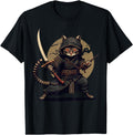 Original Ninja Cat Japanese Samurai T-Shirt - Minimalist Print Men Women - T-Shirt, Sweatshirt, Hoodie