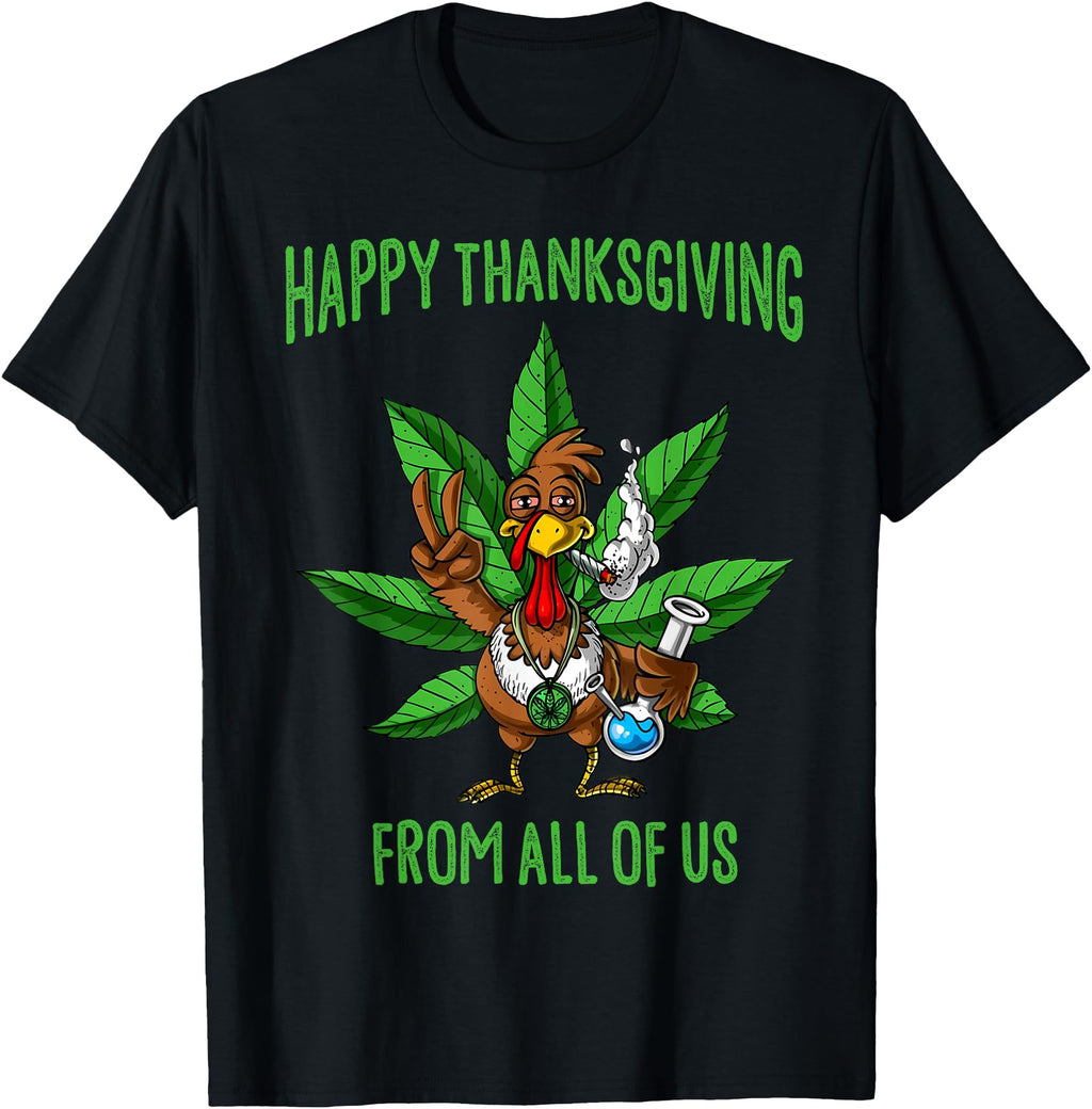 Exclusive Thanksgiving Stoner Turkey T-Shirt - Unique Graphic for Adults - T-Shirt, Sweatshirt, Hoodie