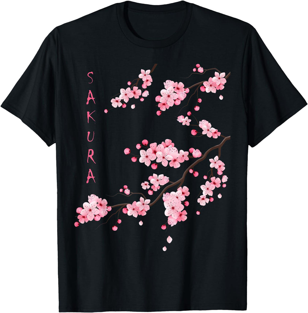 Sakura Cherry Blossom Japanese Graphical Hoodie - Graphic Print for Adults - T-Shirt, Sweatshirt, Hoodie