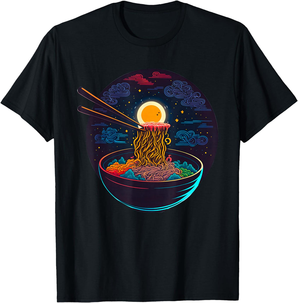 Original Japanese Moon Ramen Night T-Shirt - Novelty Apparel for Adults - T-Shirt, Sweatshirt, Hoodie