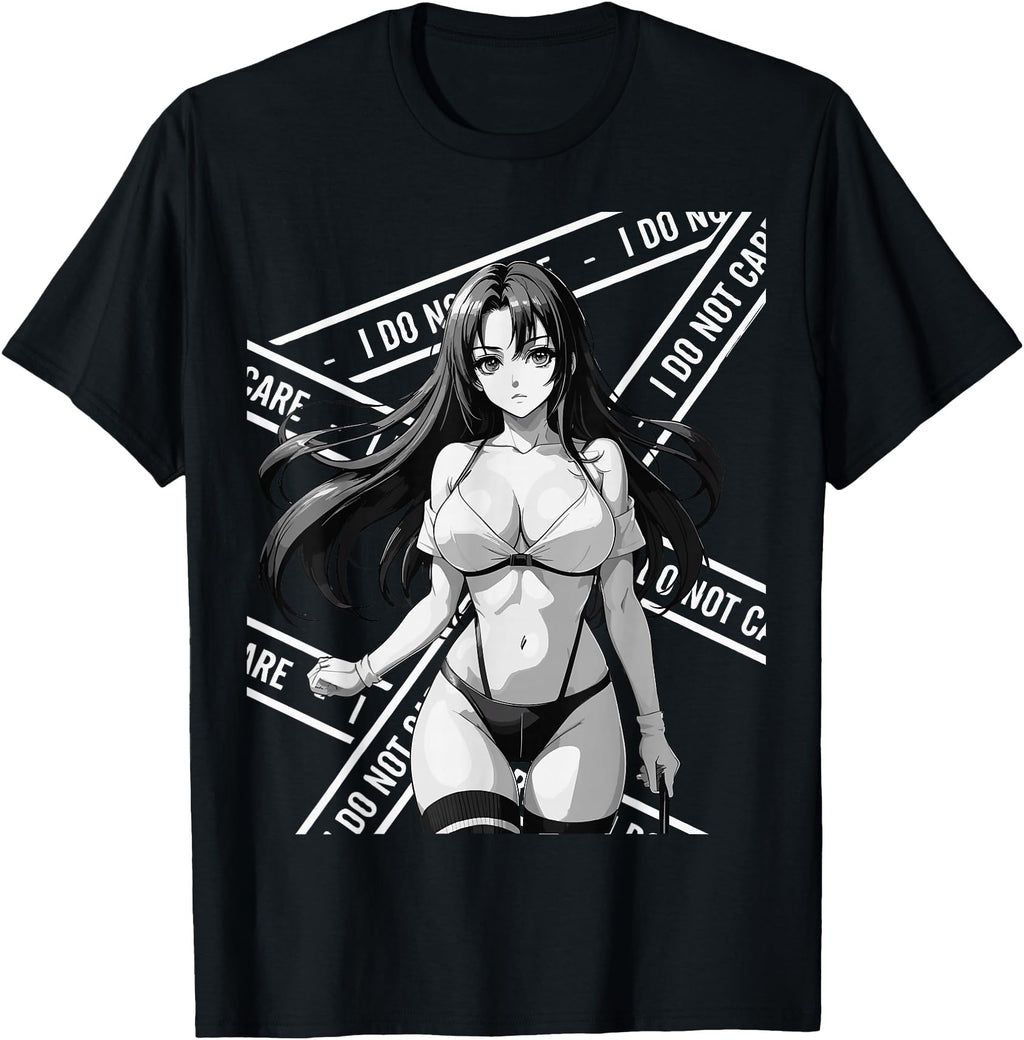 Authentic Sexy Waifu Otaku Anime Hoodie - Minimalist Print for Adults - T-Shirt, Sweatshirt, Hoodie