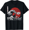 Great Wave Cat Surfing Bruh Meme T-Shirt - Unique Graphic Men Women - T-Shirt, Sweatshirt, Hoodie