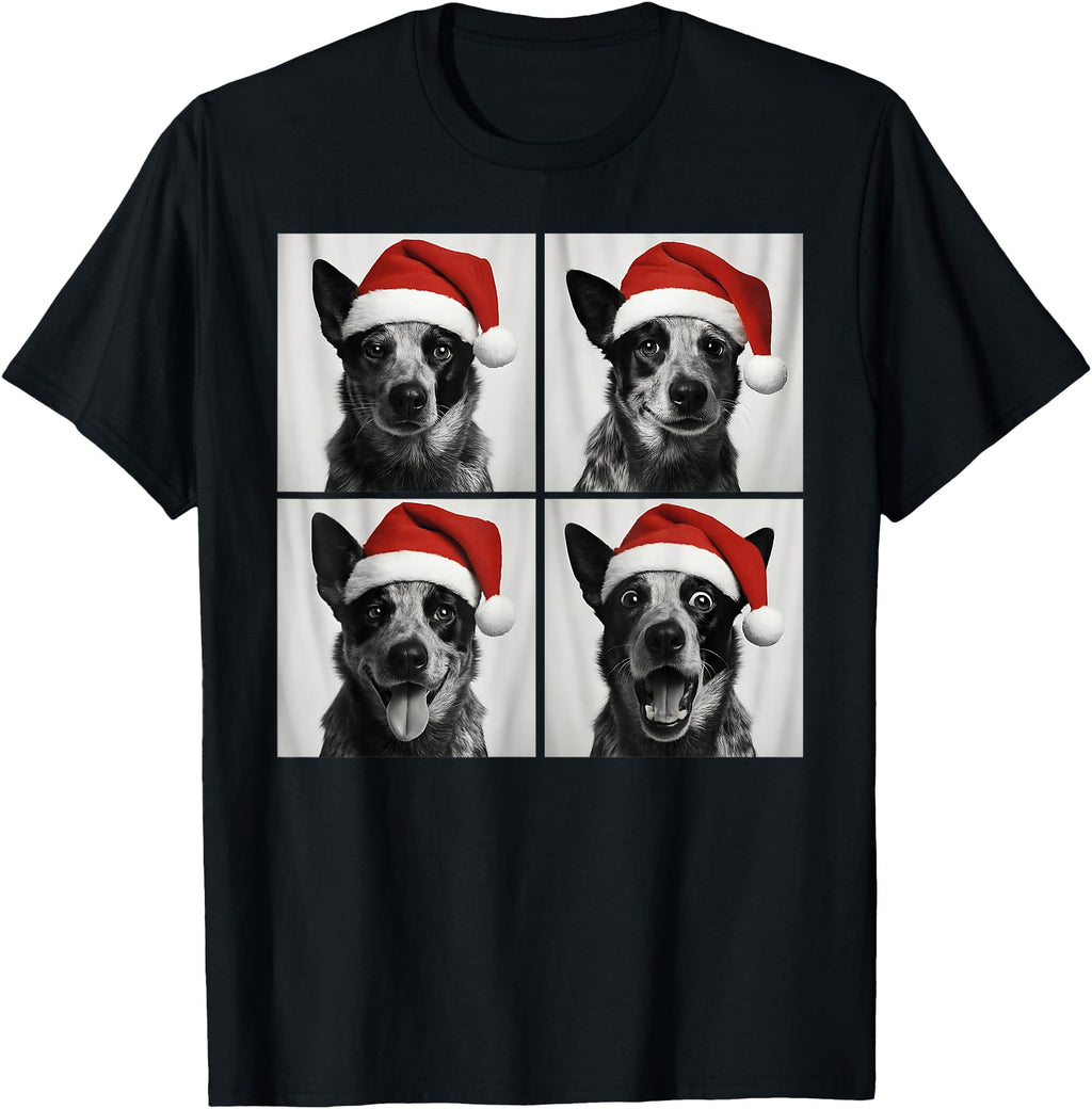 Authentic Australian Cattle Dog Santa T-Shirt - Graphic Print for Adults - T-Shirt, Sweatshirt, Hoodie