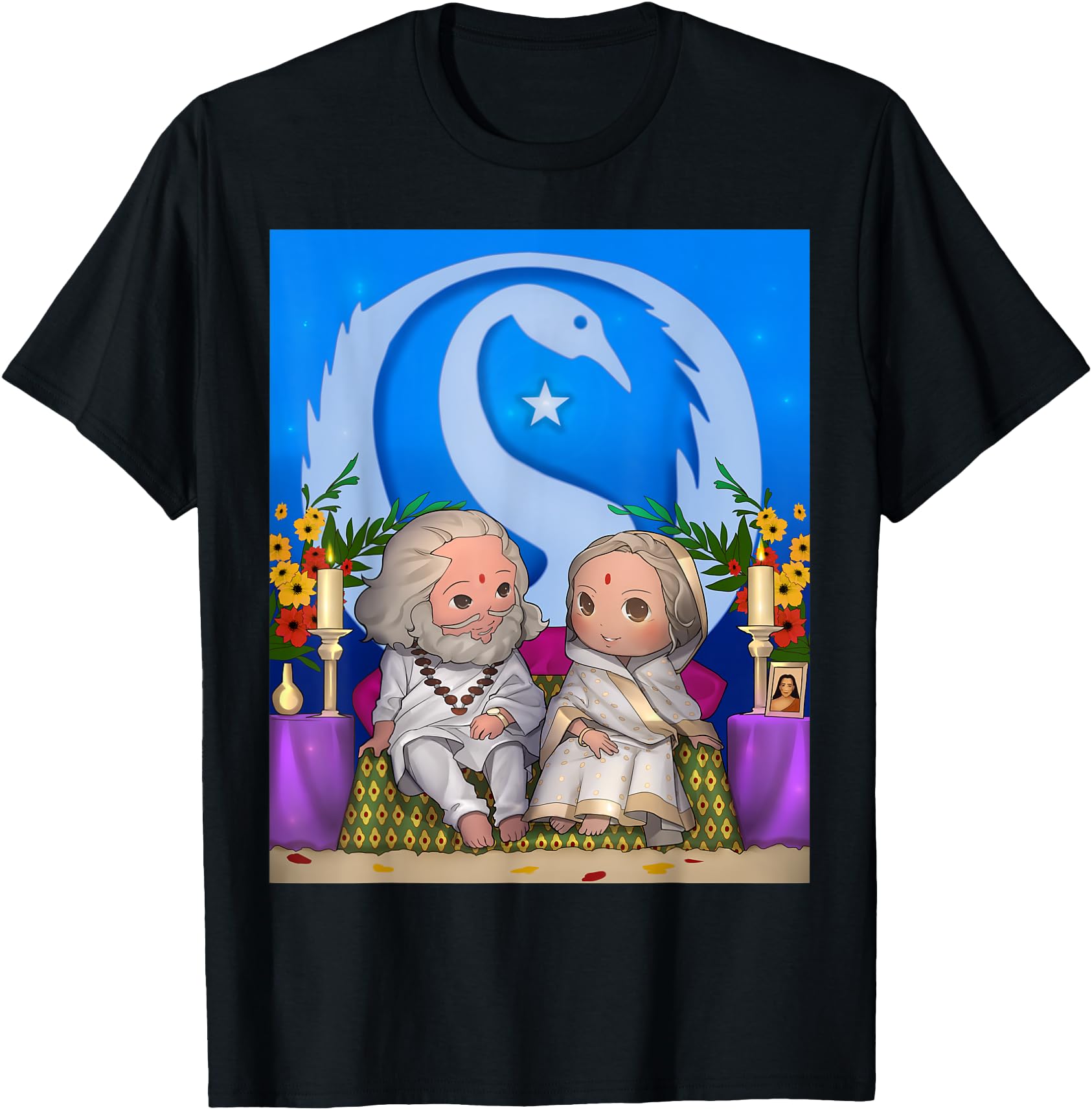 Handcrafted Chibi Yogiraj And Gurumata T-Shirt - Fun Novelty Design Unisex - T-Shirt, Sweatshirt, Hoodie