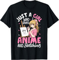 Just Who Loves Anime And Sketching Hoodie - Minimalist Print for Adults - T-Shirt, Sweatshirt, Hoodie