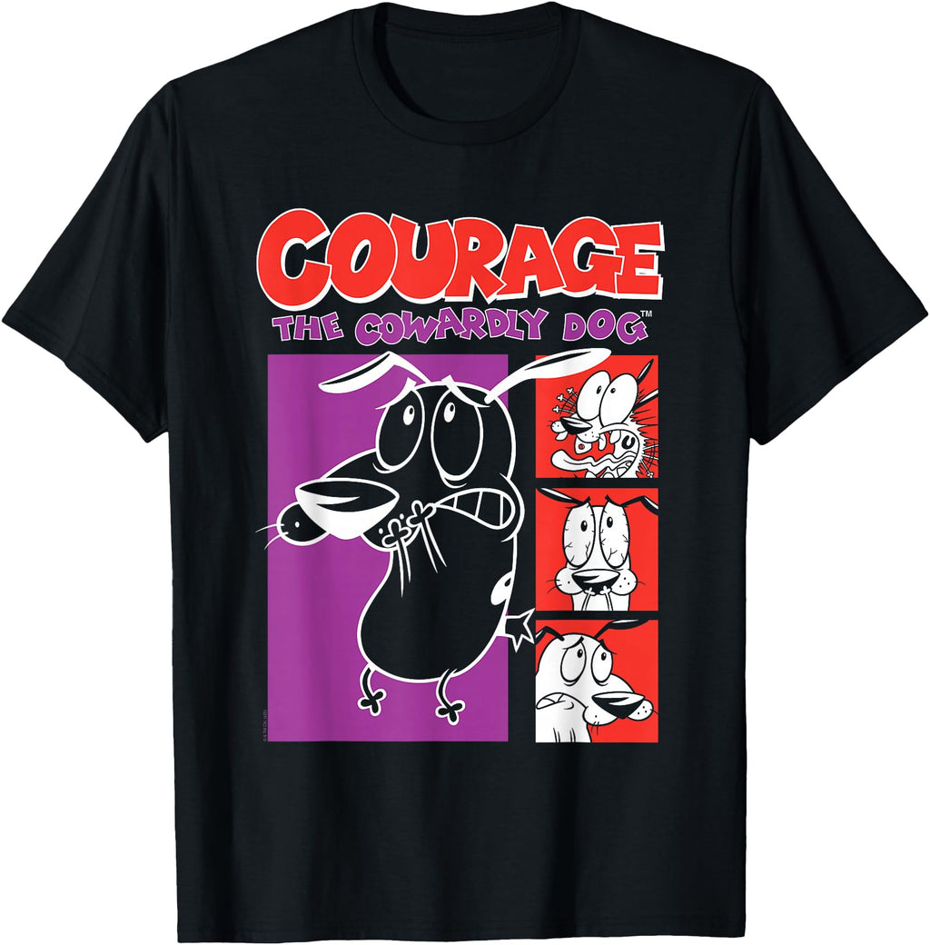 Courage Cowardly Dog Red And Purple Hoodie - Custom Art Print for Adults - T-Shirt, Sweatshirt, Hoodie