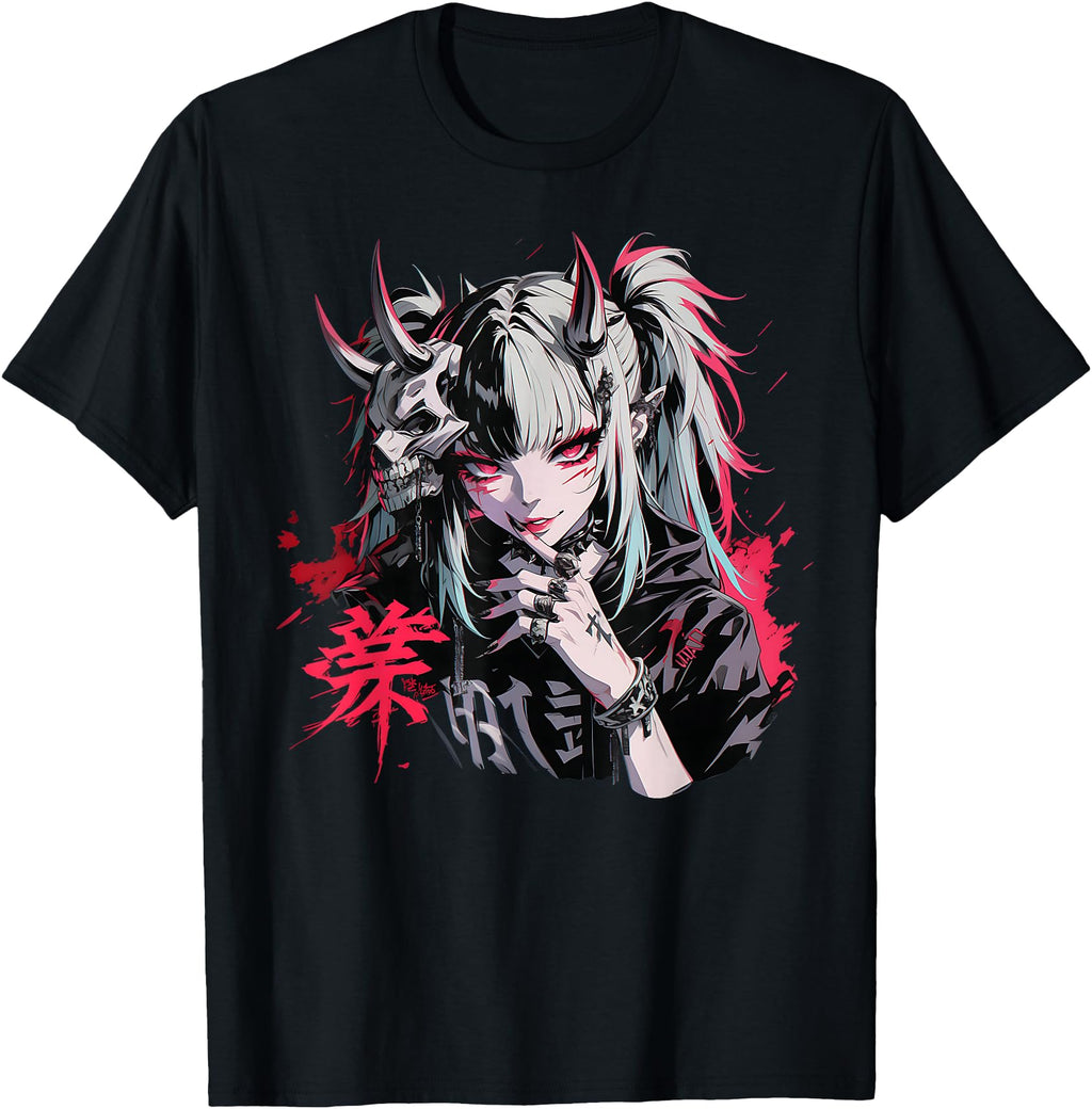 Gothic Anime Demon Waifu Japan Manga T-Shirt - Trendy Graphic Men Women - T-Shirt, Sweatshirt, Hoodie