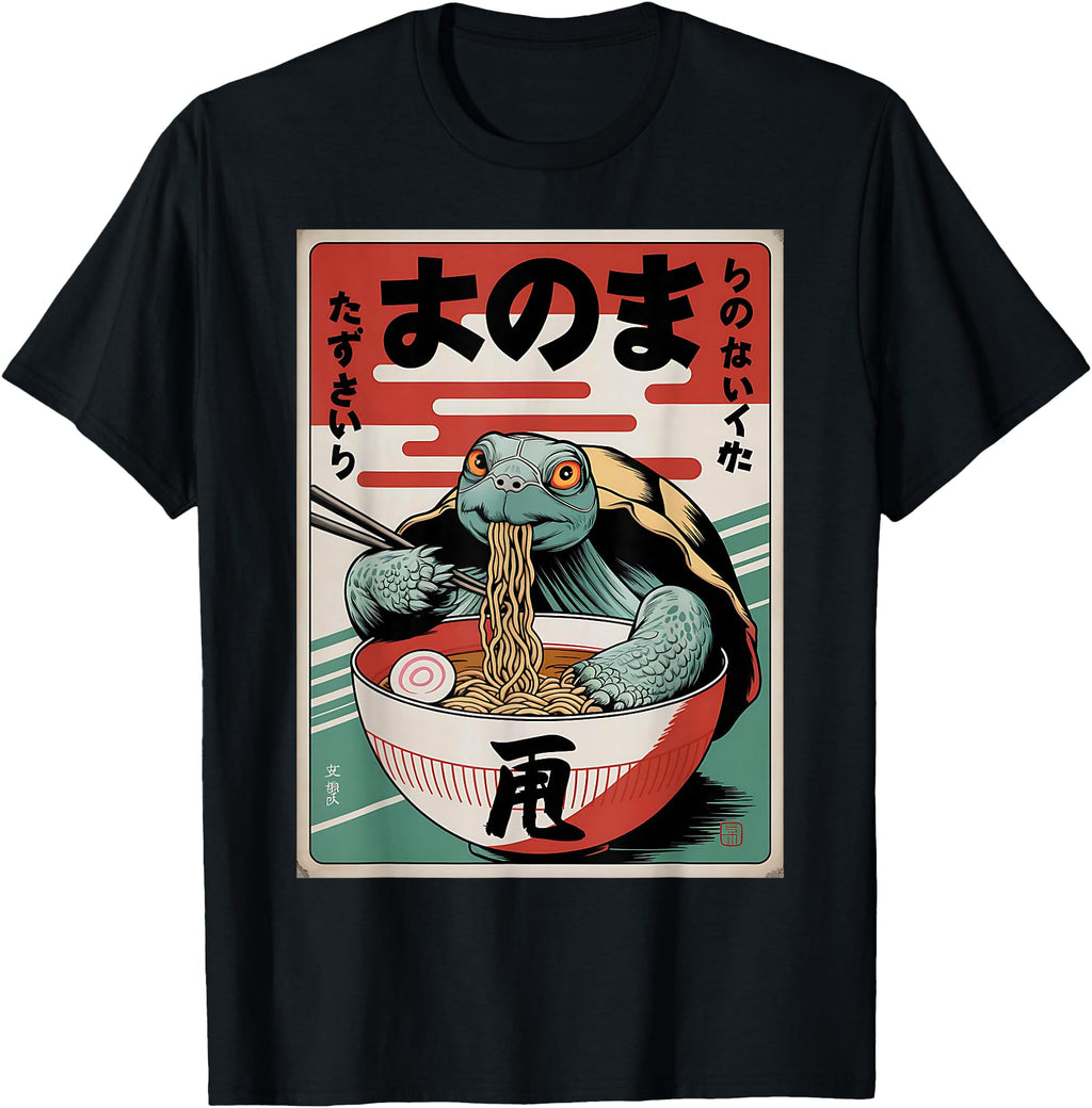 Ramen Japanese Kawaii Turtle Mens Gifts T-Shirt - Unique Graphic Unisex - T-Shirt, Sweatshirt, Hoodie